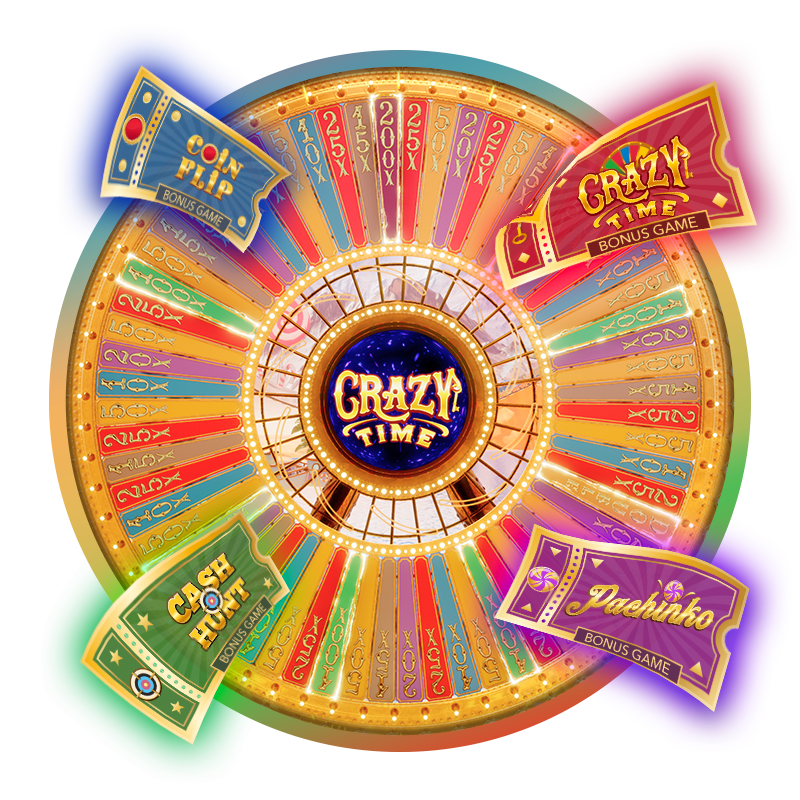 Crazy Time çarkı - x20,000 çarpanlı Evolution Gaming oyunu