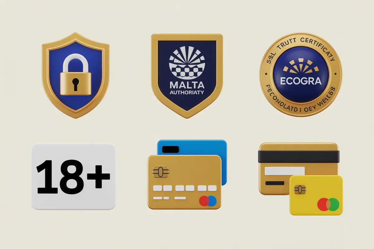 Casino güvenlik ve lisans rozetleri - SSL şifreleme, oyun lisansları ve sorumlu oyun sertifikaları